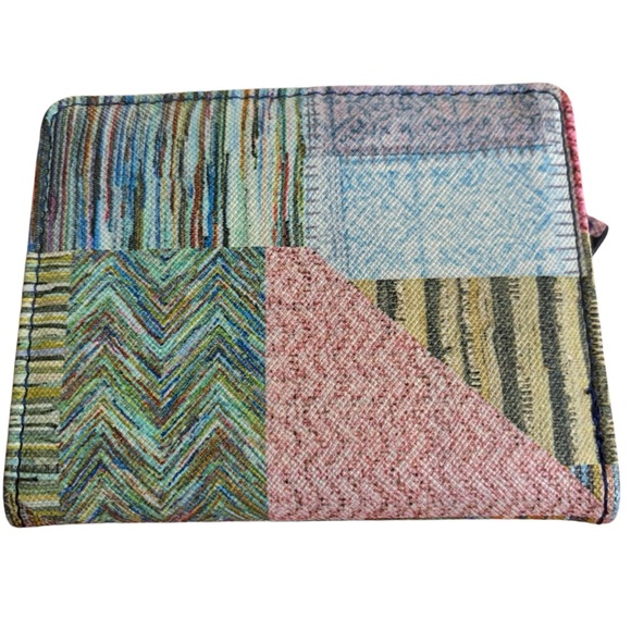SAFE KEEPER RFID Bi-fold card wallet change purse RFID Protection Patchwork NWOT - Picture 3 of 9